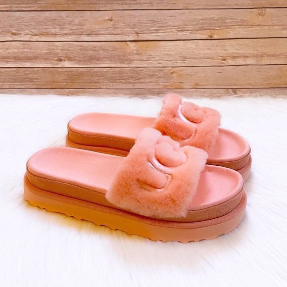 UGG Shoes - UGG Women’s Laton Fur Slides In Beverly Pink